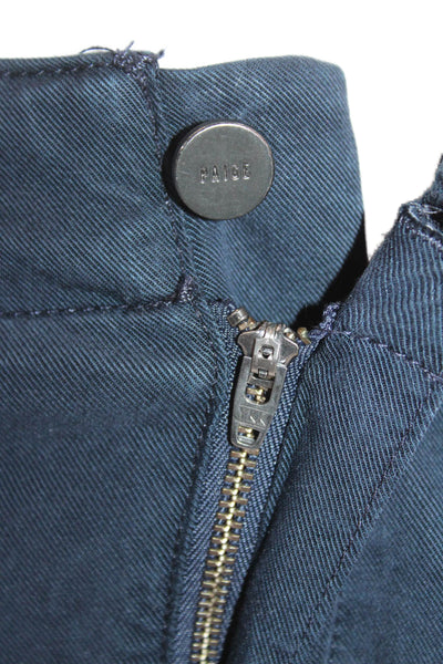Paige Womens Cropped Jogger Pants Dark Blue Mid Rise Size 27