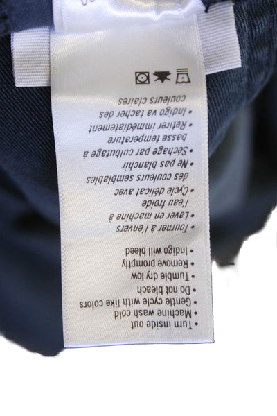 Paige Womens Cropped Jogger Pants Dark Blue Mid Rise Size 27