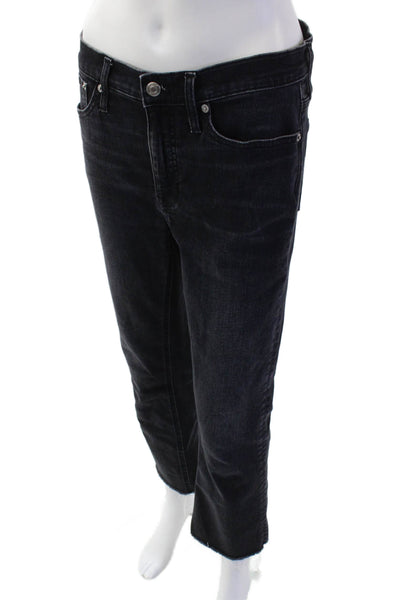J Crew Women Ankle Cropped Black Jeans Size 28