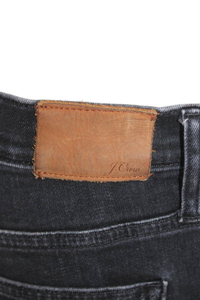J Crew Women Ankle Cropped Black Jeans Size 28