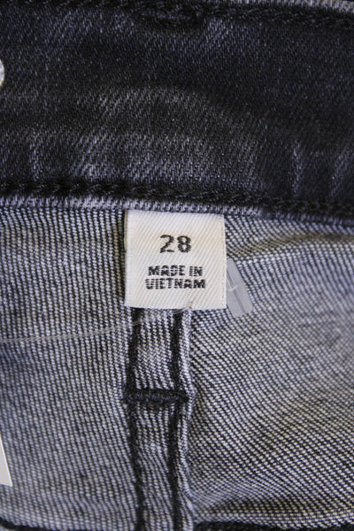 J Crew Women Ankle Cropped Black Jeans Size 28