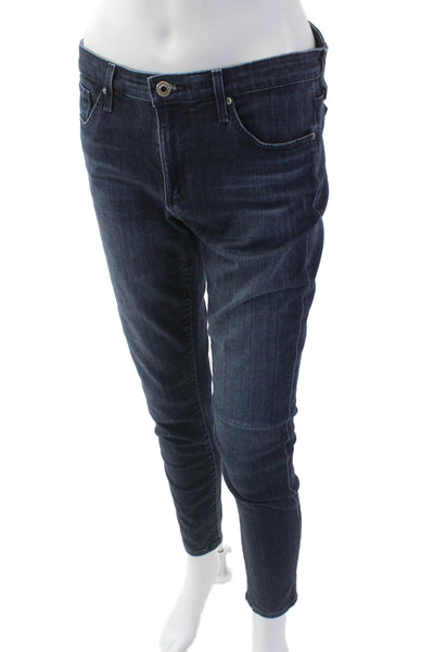 AG-ED Denim Women Skinny Ankle Jeans Dark Blue Button Size 29