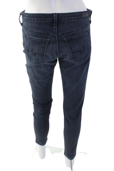 AG-ED Denim Women Skinny Ankle Jeans Dark Blue Button Size 29