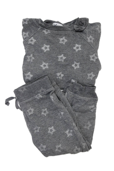 Splendid Girls Cotton Blend Star Print  Top + Bottom Set Gray Size 12-18M