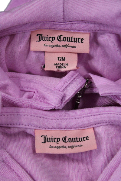 Juicy Couture Girls Cotton Blend Hoodie Set Pink Size 12M