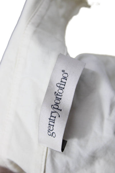 Gentry Portofino Womens Short Sleeves Shirt Dress White Cotton Size EUR 44