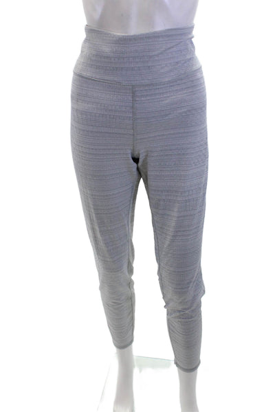 Athleta Womens Spandex Textured Lined Athletic Leggings Gray Size 1X