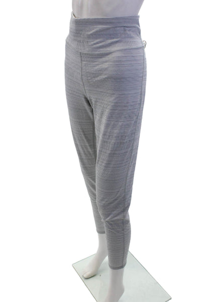 Athleta Womens Spandex Textured Lined Athletic Leggings Gray Size 1X