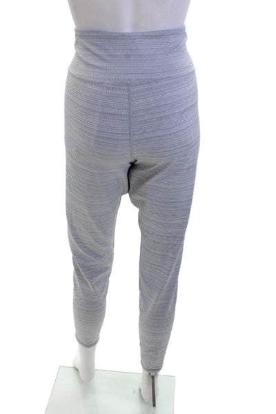 Athleta Womens Spandex Textured Lined Athletic Leggings Gray Size 1X