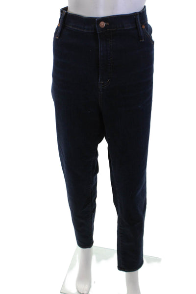 Madewell Womens Mom Tapered Dark Blue High-Rise Jeans Inseam 30 Size 36