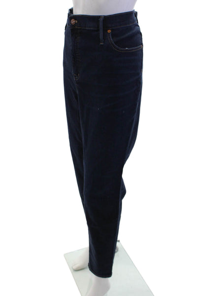 Madewell Womens Mom Tapered Dark Blue High-Rise Jeans Inseam 30 Size 36
