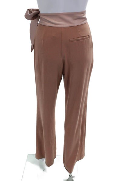 Nanushka Womens Colorblock Tie Waist Wide Legged Pull On Pants Mauve Size XS
