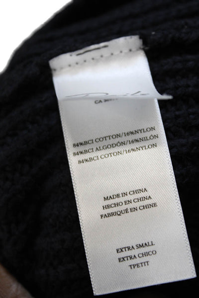 Rails Women Black Pullover Sweater Crew Neck Short Sleeve Cotton Blend Size XS