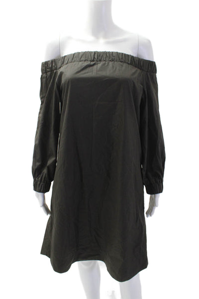 Akris Punto, Women Black Shift Dress 3/4 Sleeve Cotton Designer Size 6