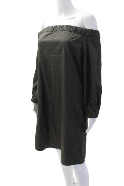 Akris Punto, Women Black Shift Dress 3/4 Sleeve Cotton Designer Size 6