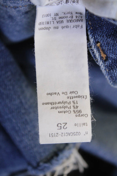 Moussy Women Skinny Ankle Cropped Jeans Blue Low Rise Size 25
