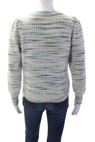 Sundays Womens Cotton Blend Striped Print Button Up Cardigan Multicolor Size XS