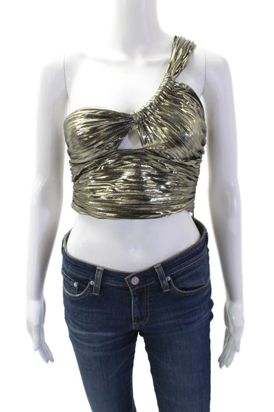 Zara Women Cropped Tank Dark Gray Polyester Zip 80s Size S