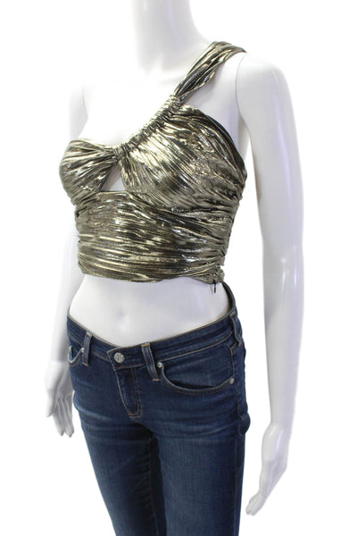 Zara Women Cropped Tank Dark Gray Polyester Zip 80s Size S