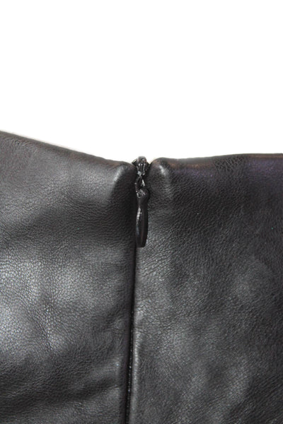 Zara Women's Zip Closure Faux Leather Skort Black Size XS