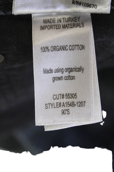Agolde Unisex Straight Cropped Dark Gray Organic Cotton Jeans Size 23