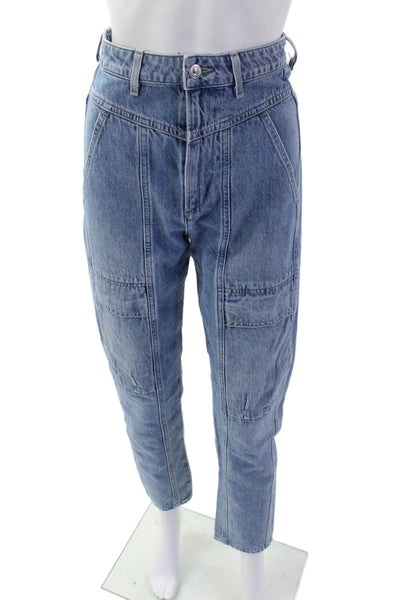 Citizens of Humanity Womens Cropped Tapered Jeans Blue High-Rise Size 24