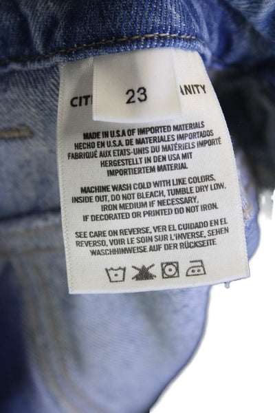 Citizens of Humanity Womens Cropped Tapered Jeans Blue High-Rise Size 24