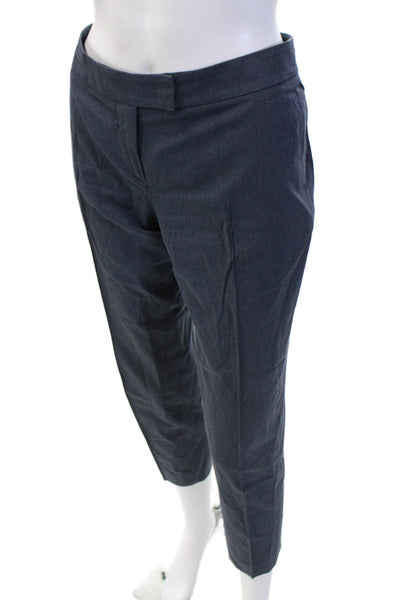 Akris Punto Women's Button Closure Straight Leg Dress Pants Gray Size 6