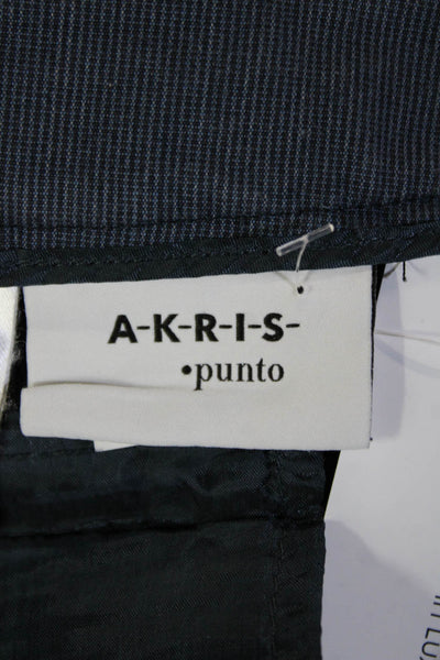 Akris Punto Women's Button Closure Straight Leg Dress Pants Gray Size 6