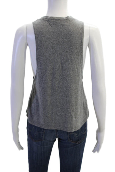 Soul Cycle Womens Basic Jersey Sleeveless Skull Graphic Tank Gray Size S
