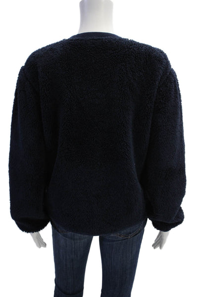 Something Navy Womens Pullover Pocket Front Crew Neck Sweater Navy Size XS