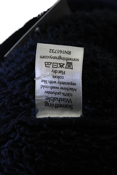 Something Navy Womens Pullover Pocket Front Crew Neck Sweater Navy Size XS