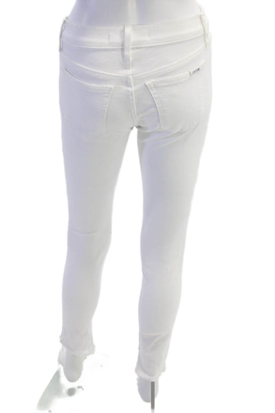 Joes Women Ankle Skinny White High Rise Button Jeans Size 25