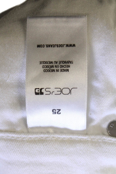 Joes Women Ankle Skinny White High Rise Button Jeans Size 25