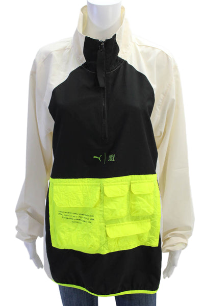 Puma Women's Collared Long Sleeves Colorblock Track Shirt Size M