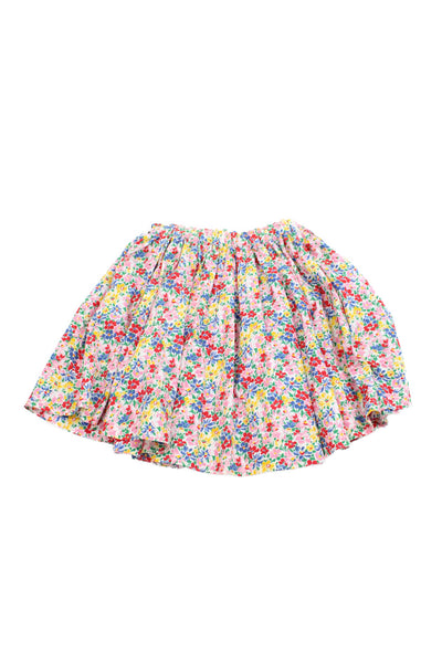 Ralph Lauren Girls Cotton Floral Tie Front A-line Mini Skirt Pink Red Size 14