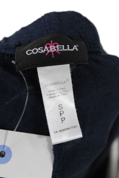Cosabella Womens Elastic Waistband Straight Leg Knit Pajama Pants Navy Small