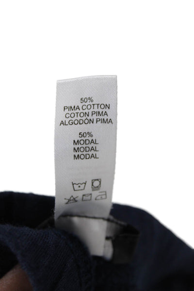 Cosabella Womens Elastic Waistband Straight Leg Knit Pajama Pants Navy Small