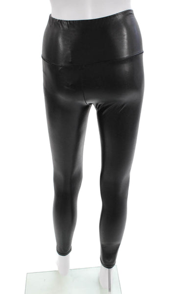 Wilfred Free Womens Elastic Waistband High Rise Faux Leather Leggings Black XS