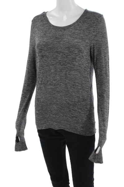 Lululemon Unisex Pullover Sweater Dark Gray Nylon Blend Long-Sleeve Size 6