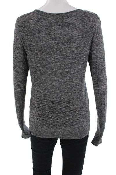 Lululemon Unisex Pullover Sweater Dark Gray Nylon Blend Long-Sleeve Size 6