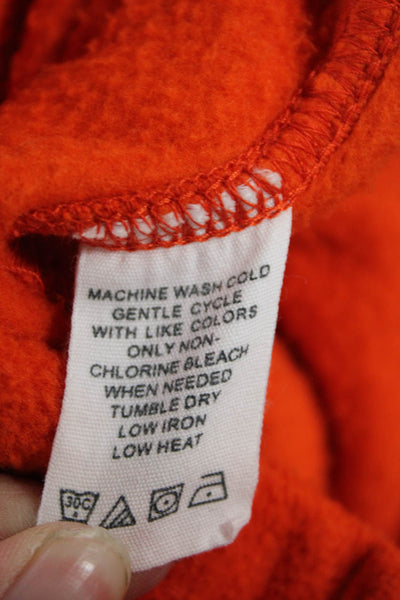 G.H. Bass and Co. Mens Coloblock Zipped Mock Neck Puffer Vest Orange Size L