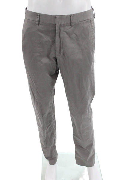 Bonobos Mens Cotton Hook & Eye Slim Straight Casual Pants Gray Size EUR 31