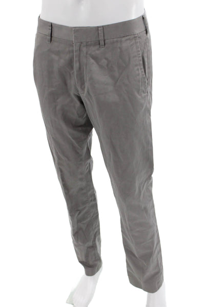 Bonobos Mens Cotton Hook & Eye Slim Straight Casual Pants Gray Size EUR 31