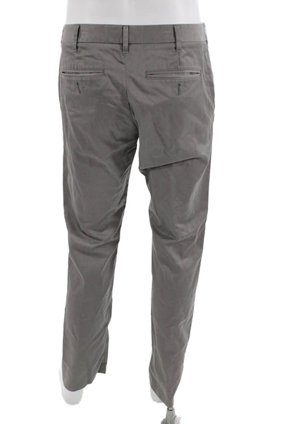 Bonobos Mens Cotton Hook & Eye Slim Straight Casual Pants Gray Size EUR 31