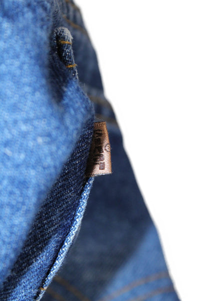 Levis Mens Wide-Leg Dark Blue 100% Cotton Jeans Size 54