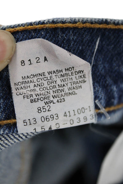 Levis Mens Wide-Leg Dark Blue 100% Cotton Jeans Size 54