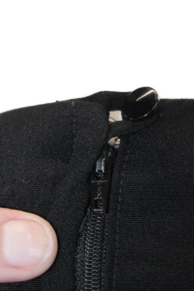 David Hayes Women Sheath Dress Black Long Sleeve Crew Neck Size 8