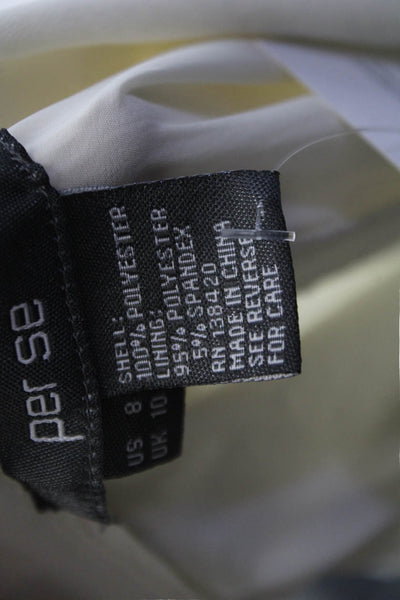 Per Se Womens Straight Dress Pants Black Size 8