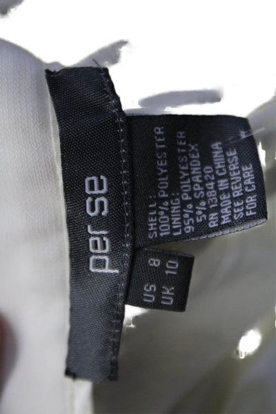 Per Se Womens Straight Dress Pants Black Size 8